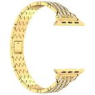 For Apple Watch Series 8 41mm Devil Eye Diamond Bracelet Metal Watch Band(Gold) - 2