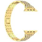 For Apple Watch Series 8 45mm Devil Eye Diamond Bracelet Metal Watch Band(Gold) - 2