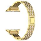 For Apple Watch Series 8 45mm Devil Eye Diamond Bracelet Metal Watch Band(Gold) - 3