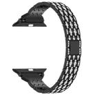 For Apple Watch Series 7 45mm Devil Eye Diamond Bracelet Metal Watch Band(Black) - 3