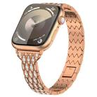 For Apple Watch Series 6 40mm Devil Eye Diamond Bracelet Metal Watch Band(Rose Gold) - 1