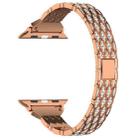 For Apple Watch Series 6 40mm Devil Eye Diamond Bracelet Metal Watch Band(Rose Gold) - 3