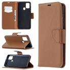 For Samsung Galaxy A21s Pure Color Horizontal Flip PU Leather Case with Holder & Card Slots & Wallet & Lanyard(Brown) - 1
