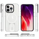 For iPhone 15 Pro Max Shockproof Terminator MagSafe Phone Case with Holder(Transparent) - 2