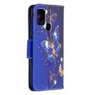 For Samsung Galaxy A21s Colored Drawing Horizontal Flip Leather Case with Holder & Card Slots & Wallet(Purple Butterfly) - 3