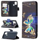 For Samsung Galaxy A21s Colored Drawing Horizontal Flip Leather Case with Holder & Card Slots & Wallet(Big Butterfly) - 1