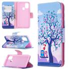 For Samsung Galaxy A21s Colored Drawing Horizontal Flip Leather Case with Holder & Card Slots & Wallet(Two Owls) - 1