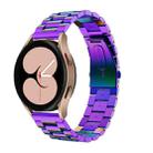 For Samsung Galaxy Watch6 / 6 Classic Flat Head Three-bead Stainless Steel Watch Band(Colorful) - 1