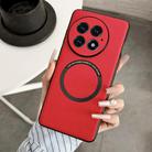 For OnePlus 13 PU MagSafe Magnetic Phone Case(Red) - 1
