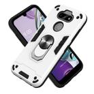 For LG K31 2 in 1 Armour Series PC + TPU Protective Case with Ring Holder(Silver) - 5