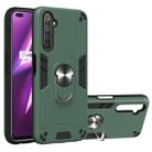 For OPPO Realme 6 Pro 2 in 1 Armour Series PC + TPU Protective Case with Ring Holder(Green) - 1
