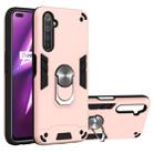 For OPPO Realme 6 Pro 2 in 1 Armour Series PC + TPU Protective Case with Ring Holder(Rose Gold) - 1