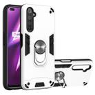 For OPPO Realme 6 Pro 2 in 1 Armour Series PC + TPU Protective Case with Ring Holder(Silver) - 1