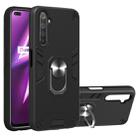 For OPPO Realme 6 Pro 2 in 1 Armour Series PC + TPU Protective Case with Ring Holder(Black) - 1