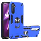 For OPPO Realme 6 Pro 2 in 1 Armour Series PC + TPU Protective Case with Ring Holder(Dark Blue) - 1