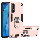 For OPPO Reno3 Pro (India) 2 in 1 Armour Series PC + TPU Protective Case with Ring Holder(Rose Gold) - 1