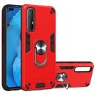 For OPPO Reno3 Pro (India) 2 in 1 Armour Series PC + TPU Protective Case with Ring Holder(Red) - 1