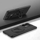 For OPPO Reno9 Pro+ Magsafe Hidden Fold Holder Full Coverage Shockproof Phone Case(Black) - 1