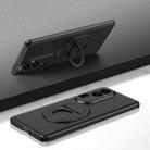 For OPPO Reno10 Pro Magsafe Hidden Fold Holder Full Coverage Shockproof Phone Case(Black) - 1