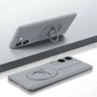 For vivo S17 Pro Magsafe Hidden Fold Holder Full Coverage Shockproof Phone Case(Grey) - 1