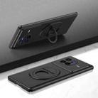 For vivo X80 Magsafe Hidden Fold Holder Full Coverage Shockproof Phone Case(Black) - 1