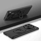 For vivo X90 Pro Magsafe Hidden Fold Holder Full Coverage Shockproof Phone Case(Black) - 1