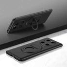 For Huawei Mate 40 Pro Magsafe Hidden Fold Holder Full Coverage Shockproof Phone Case(Black) - 1