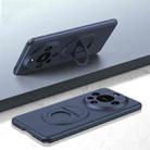 For Huawei Mate 60 Magsafe Hidden Fold Holder Full Coverage Shockproof Phone Case(Blue) - 1