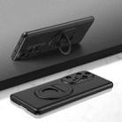 For Huawei P50 Pro Magsafe Hidden Fold Holder Full Coverage Shockproof Phone Case(Black) - 1