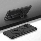 For Huawei P60 / P60 Pro Magsafe Hidden Fold Holder Full Coverage Shockproof Phone Case(Black) - 1