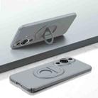 For Huawei Nova 11 Magsafe Hidden Fold Holder Full Coverage Shockproof Phone Case(Grey) - 1