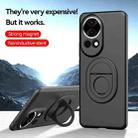 For Huawei nova 12 Pro Magsafe Hidden Fold Holder Full Coverage Shockproof Phone Case(Black) - 3