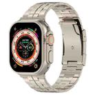 For Apple Watch Ultra 49mm Tortoise Buckle Titanium Steel Watch Band(Starlight) - 1