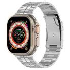 For Apple Watch Ultra 49mm Tortoise Buckle Titanium Steel Watch Band(Silver) - 1