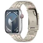 For Apple Watch SE 2022 44mm Tortoise Buckle Titanium Steel Watch Band(Starlight) - 1