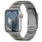 For Apple Watch Series 7 45mm Tortoise Buckle Titanium Steel Watch Band(Grey) - 1