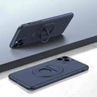 For iPhone 11 Pro Max Magsafe Hidden Fold Holder Full Coverage Shockproof Phone Case(Blue) - 1