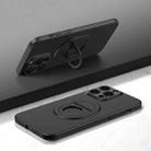 For iPhone 12 Pro Max Magsafe Hidden Fold Holder Full Coverage Shockproof Phone Case(Black) - 1