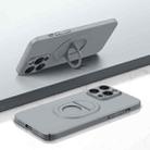 For iPhone 12 Pro Max Magsafe Hidden Fold Holder Full Coverage Shockproof Phone Case(Grey) - 1