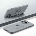 For iPhone 12 Pro Magsafe Hidden Fold Holder Full Coverage Shockproof Phone Case(Grey) - 1