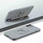 For iPhone 12 Magsafe Hidden Fold Holder Full Coverage Shockproof Phone Case(Grey) - 1