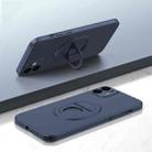 For iPhone 12 Magsafe Hidden Fold Holder Full Coverage Shockproof Phone Case(Blue) - 1