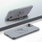 For iPhone 13 Magsafe Hidden Fold Holder Full Coverage Shockproof Phone Case(Grey) - 1