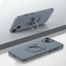 For iPhone 15 Magsafe Hidden Fold Holder Full Coverage Shockproof Phone Case(Grey) - 1