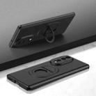 For Honor 80 Magsafe Hidden Fold Holder Full Coverage Shockproof Phone Case(Black) - 1