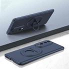 For Honor 80 Pro Magsafe Hidden Fold Holder Full Coverage Shockproof Phone Case(Blue) - 1