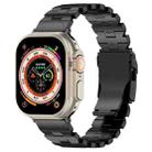 For Apple Watch Ultra 2 49mm Butterfly Type Titanium Steel Watch Band(Black) - 1