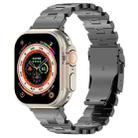 For Apple Watch Ultra 2 49mm Butterfly Type Titanium Steel Watch Band(Grey) - 1