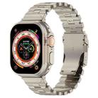 For Apple Watch Ultra 49mm Butterfly Type Titanium Steel Watch Band(Titanium) - 1