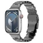 For Apple Watch Series 8 45mm Butterfly Type Titanium Steel Watch Band(Grey) - 1